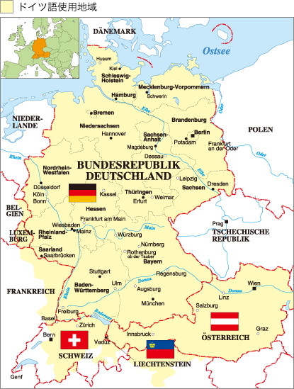 ドイツ語使用地域地図
